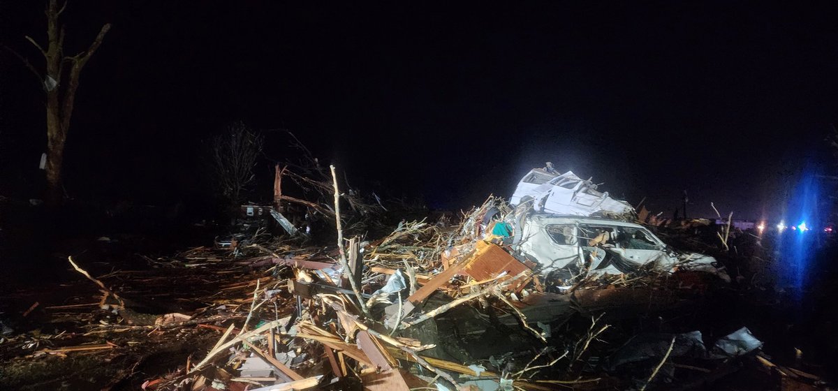 Damage in Rolling Fork, MS