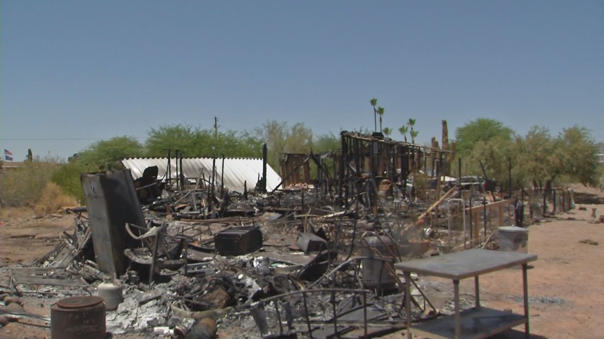 Home destroyed during deadly standoff with PCSO deputies near Apache Junction