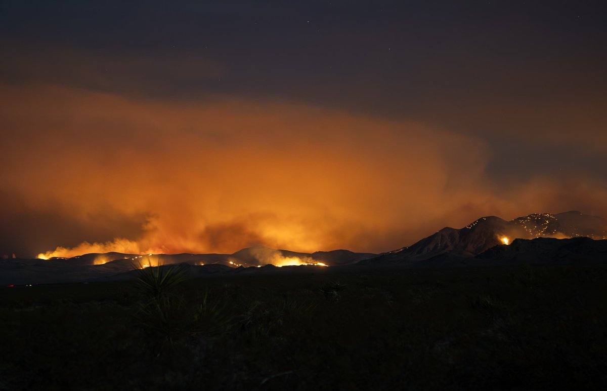 The YorkFire burning into Southern Nevada is now estimated at 77,000 acres, according to the National Park Service