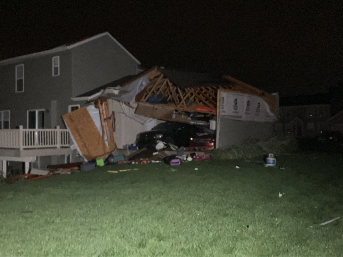 A look at home damage in the Comstock Park area of Kent County from our photographer Ray. This is a neighborhood near Scott Lake Golf Course.