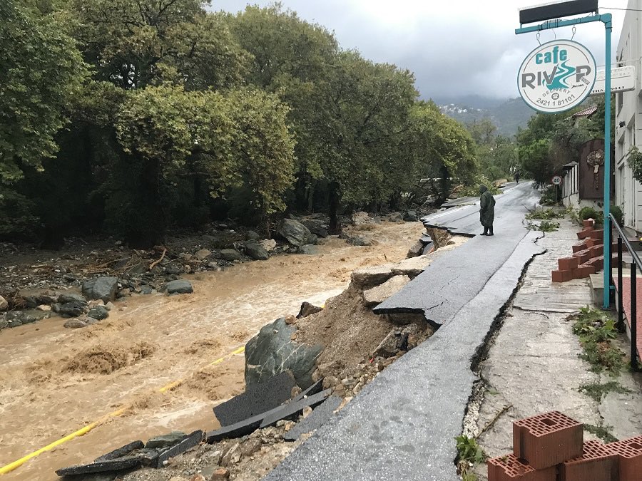 Massive damage due to heavy rainfall in Volos