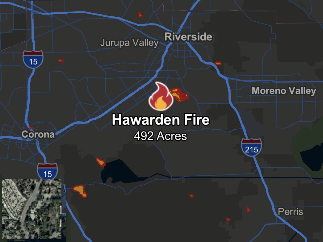 HawardenFire burned 492 acres in mere hours, destroying 3 homes in Riverside and damaging at least 4 more. Aerials from NewsChopper4 captured the breadth of the burn zone and air quality impacts. We could see thick smoke from 30 miles away