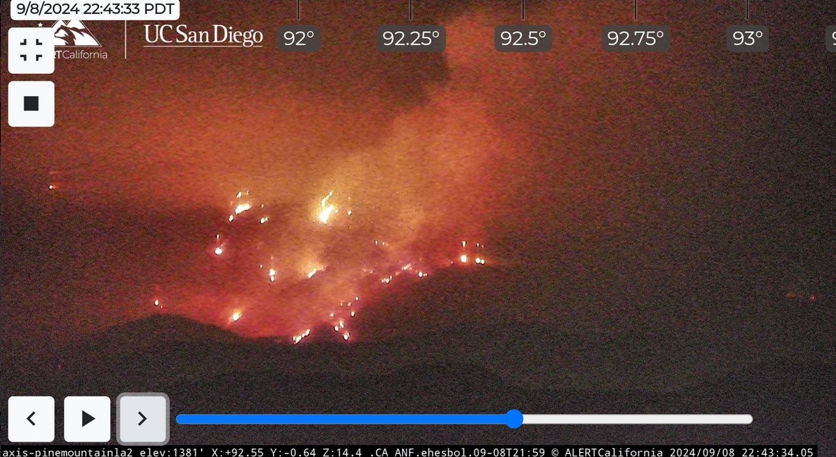 BridgeFire view from Pine Mountain cam.