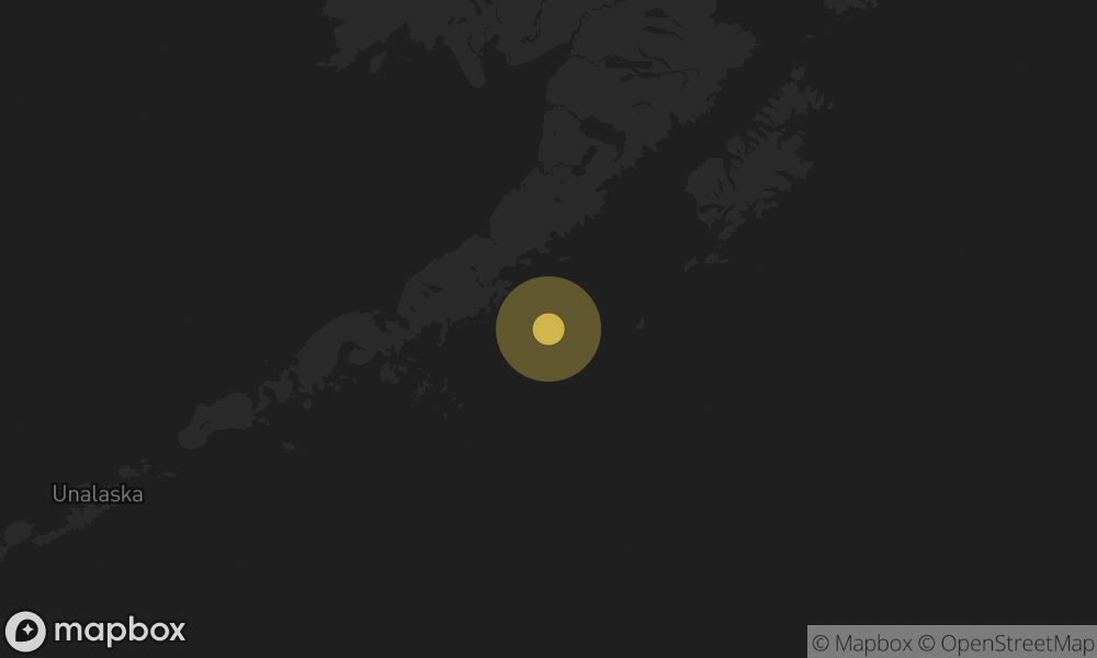 A 3.9 magnitude earthquake occured at 81 km SE of Chignik, Alaska