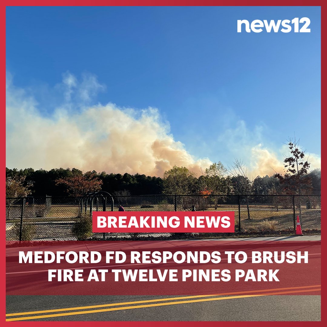 The Medford Fire Department says it is responding to a brushfire at Twelve Pines Park