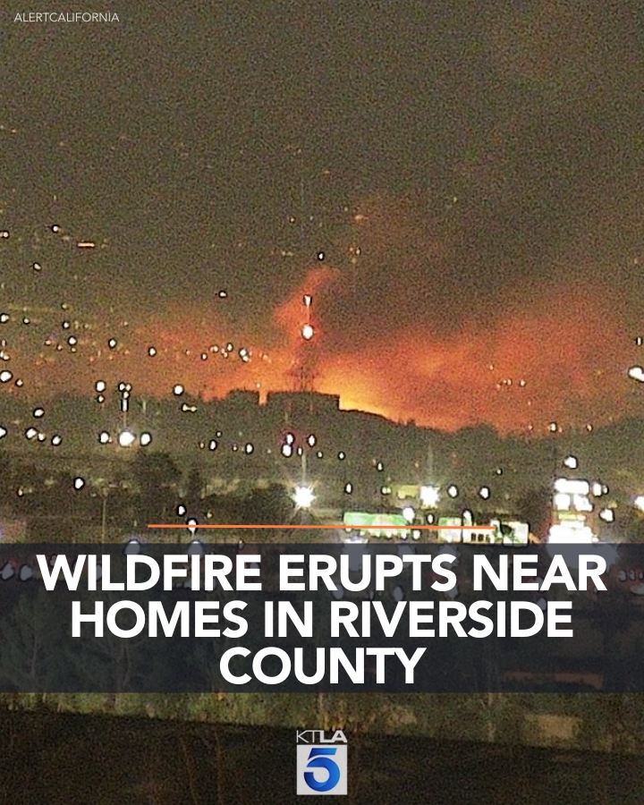 The clayfire, which has charred nearly 40 acres, is burning near homes in Jurupa Valley with flames visible from Riverside