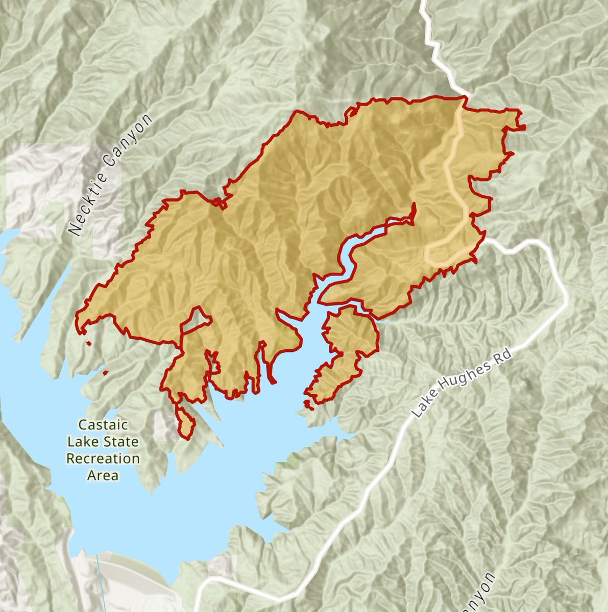 HughesFire OES Intel 24 has Mapped the Fire at 3,407 acres