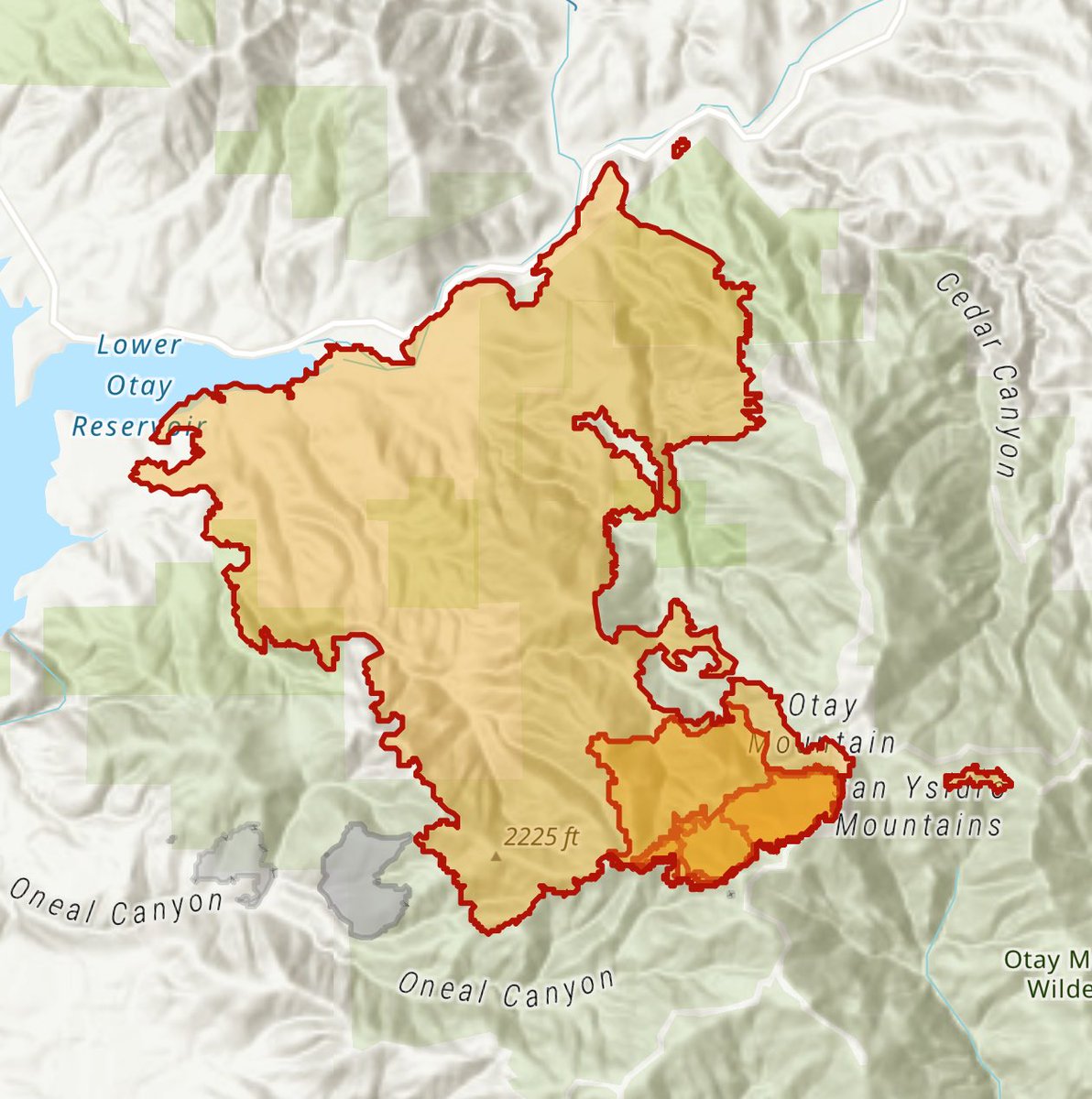 Border2Fire Recent Mapping has the Fire at 5,389 acres, 10% Containment