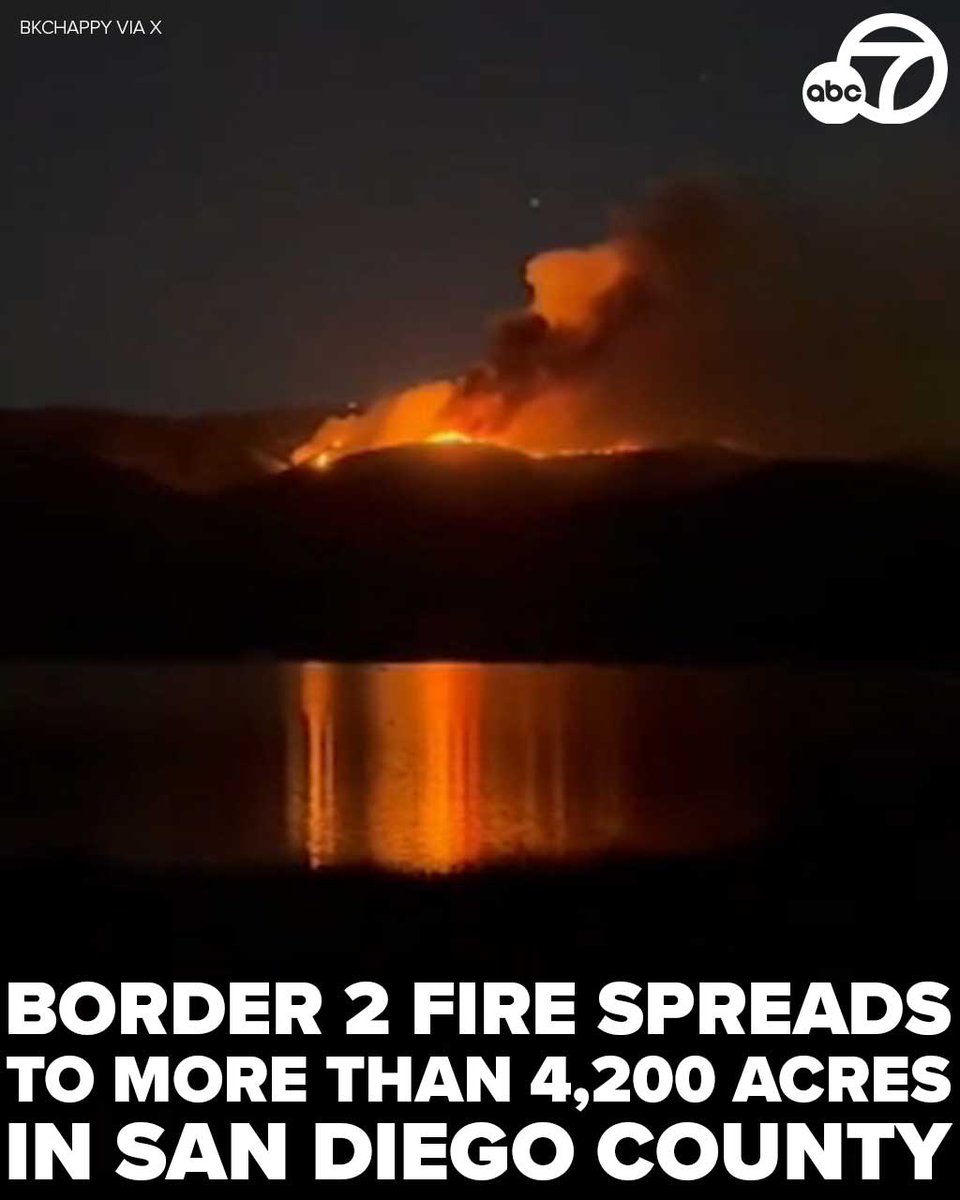 The so-called Border 2 Fire spread to more than 4,250 acres and was 10% contained on the day after it ignited several miles north of the U.S.-Mexico border