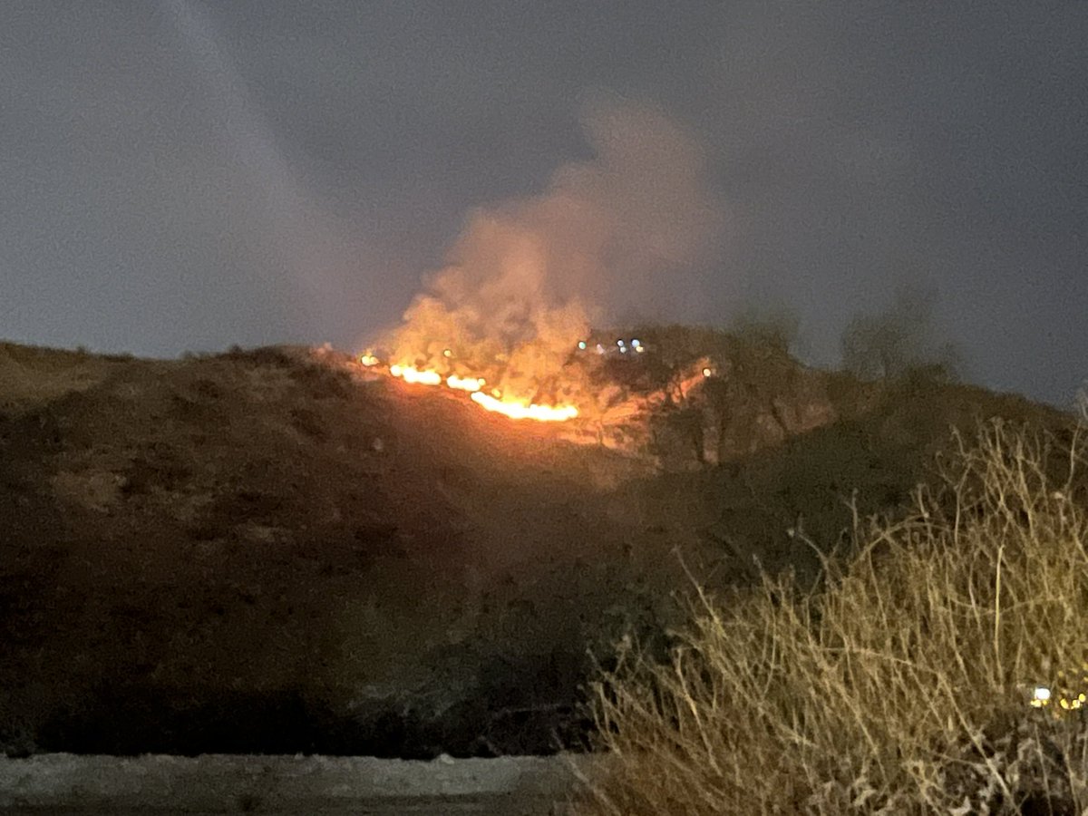 Brush fire on the north side of South Mountain