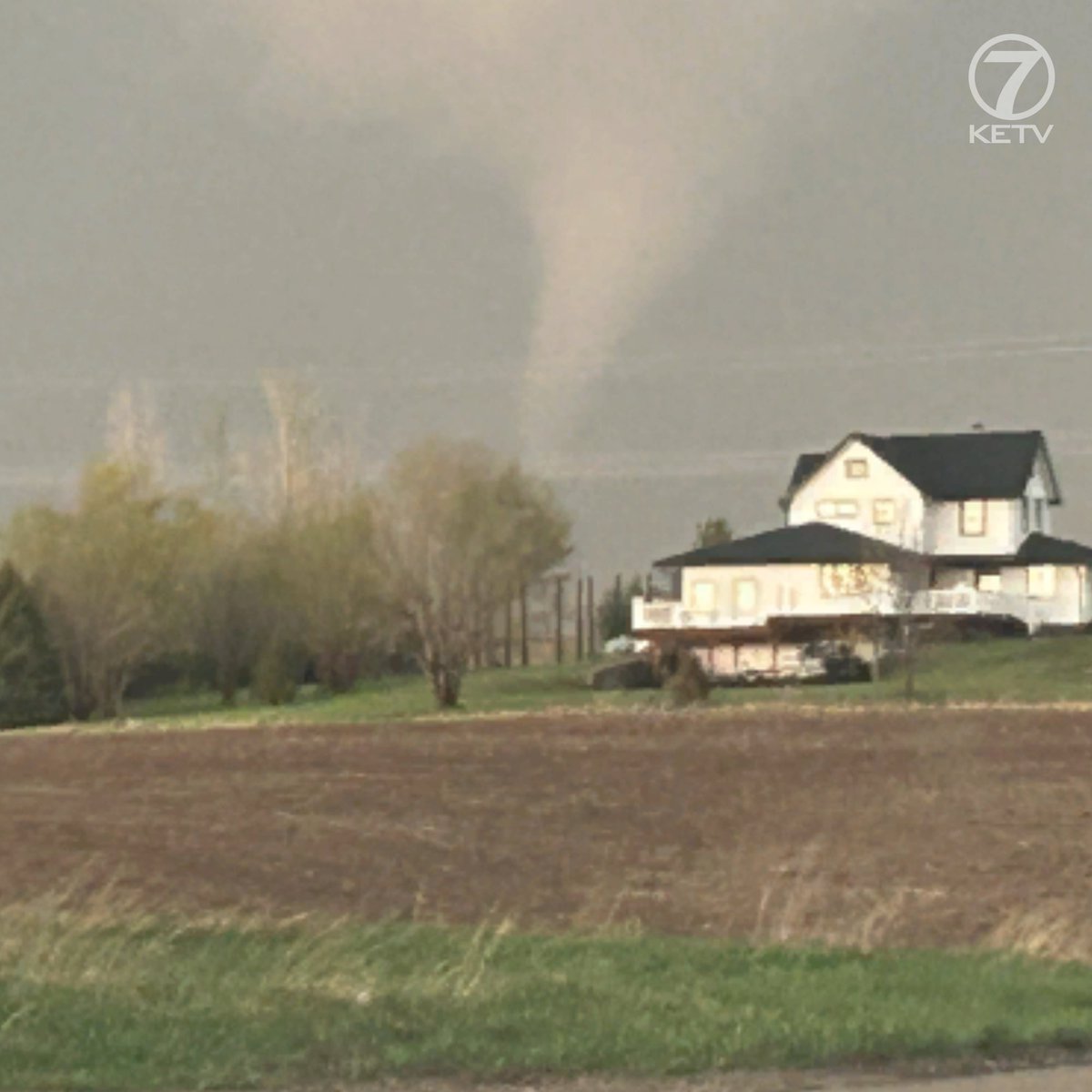 Tracking the severe storms in northern Douglas County when he took this photo of a possible tornado north of Omaha