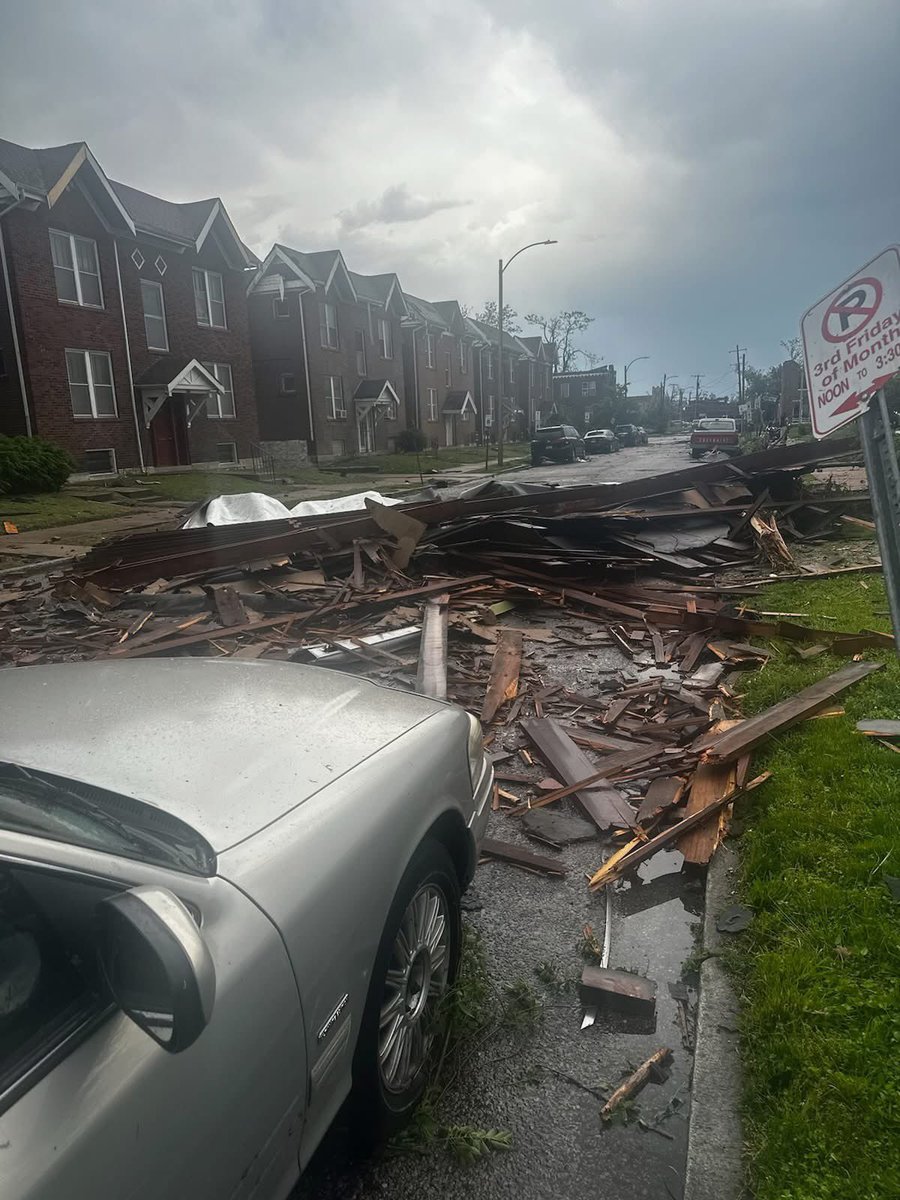Damage on Clarence Avenue in St. Louis