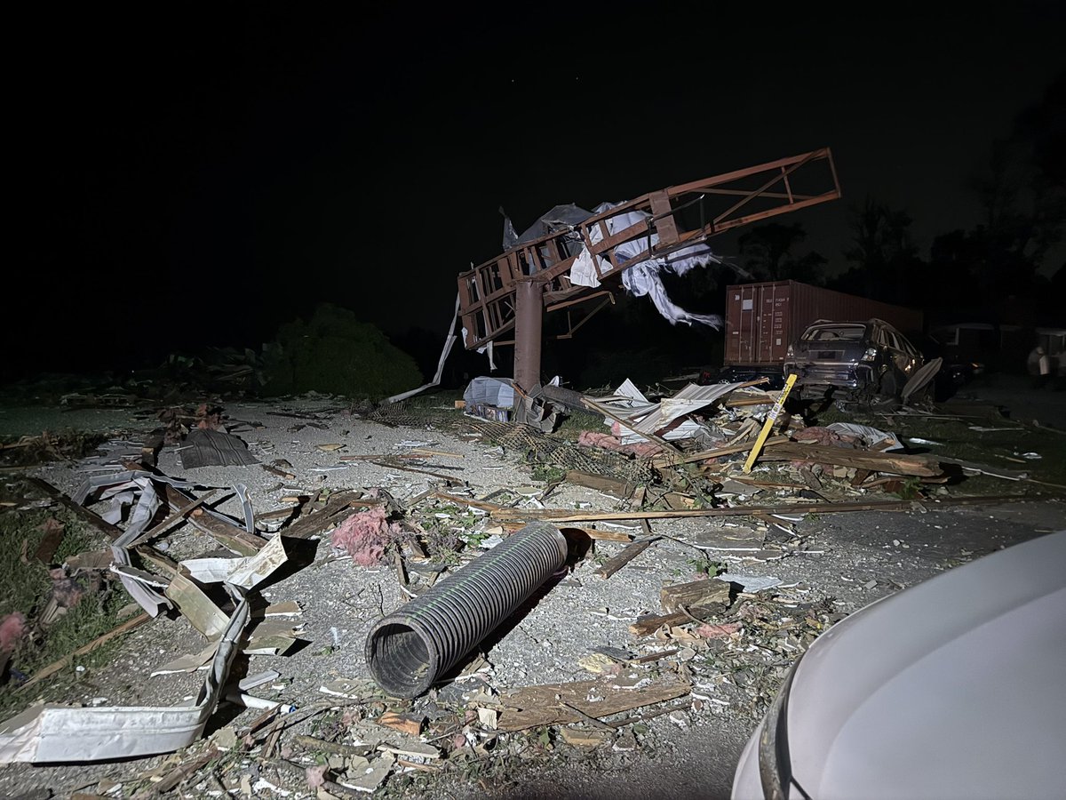 Significant storm damage in Monroe County tonight. A 30 unit motel for long-term residents was destroyed. 8 duplexes across the street also now uninhabitable. 75  other homes in the county sustained damage. 5 reported injuries, none life threatening.