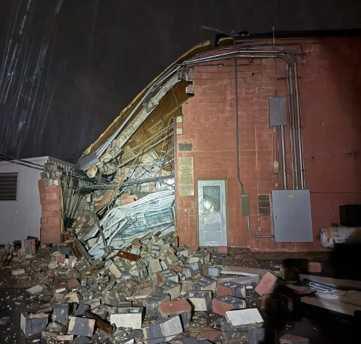 TV news station in Abilene, Texas (KTXS) has suffered severe damage after major storms ripped through the area