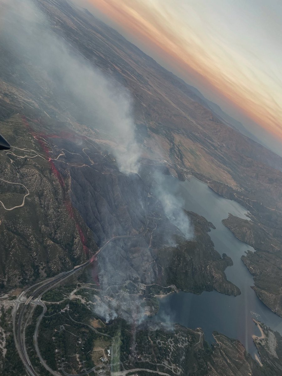 LakeFire - Forward rate of spread has been stopped. : Lake Fire Air Attack