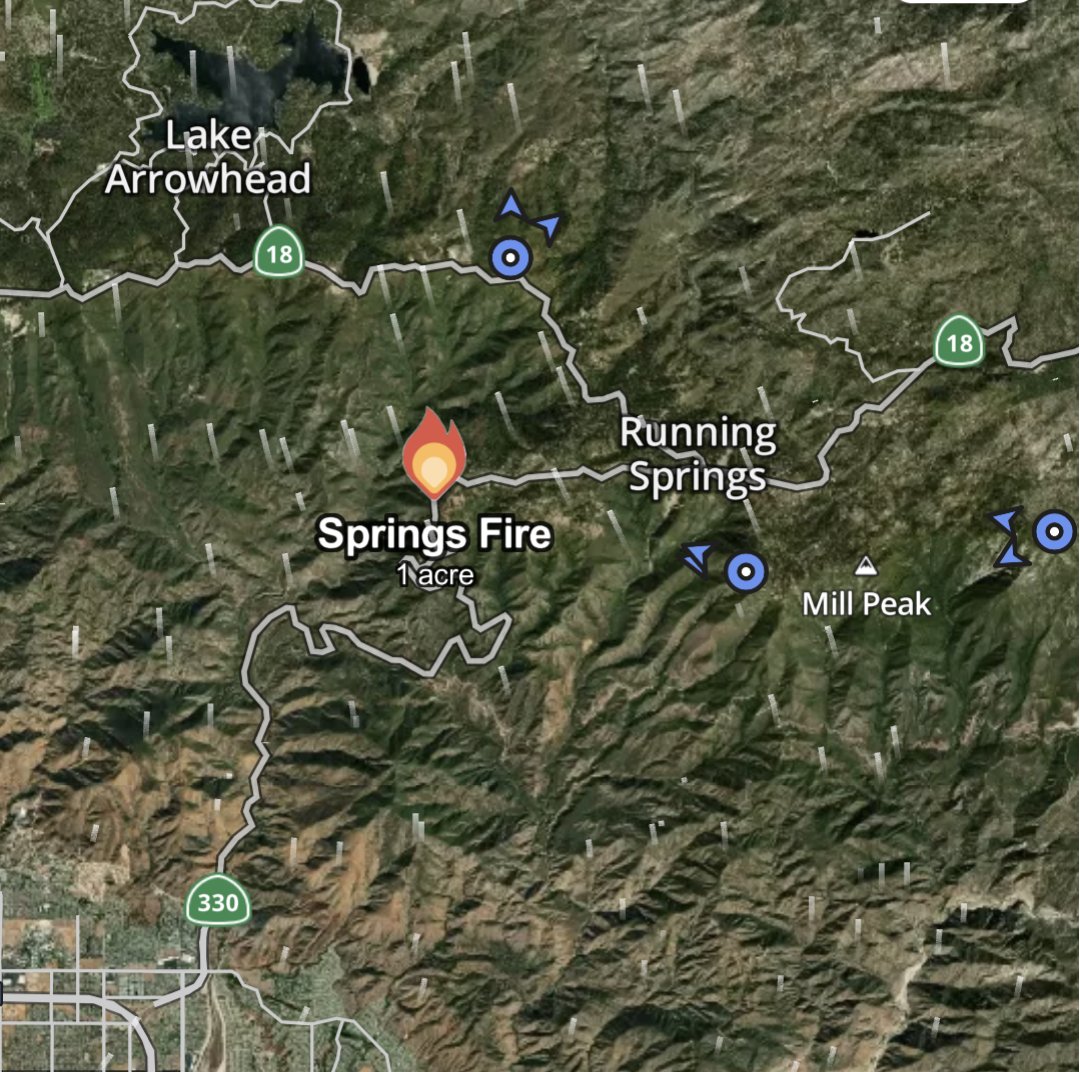 SpringsFire The fire is now 1 acre in heavy fuels with a slow rate of spread, per incident command. It is terrain-driven with a potential for ≈50 acres