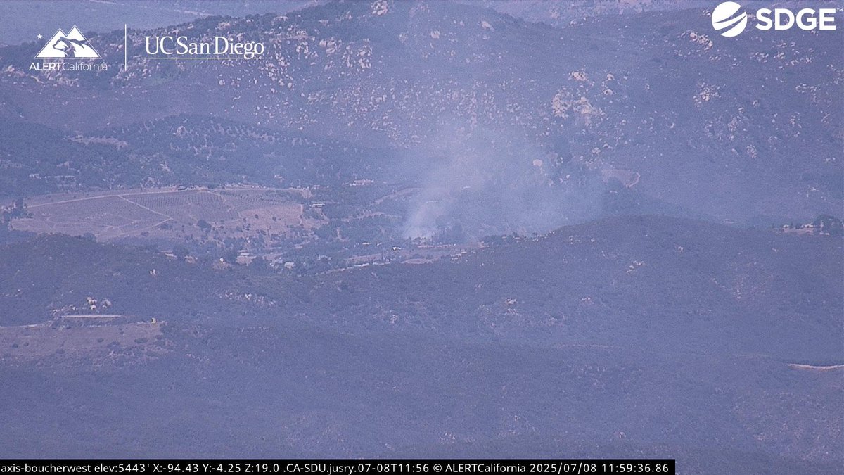 New vegetation fire Valley Center Couser Canyon Rd area. Aircraft on startup
