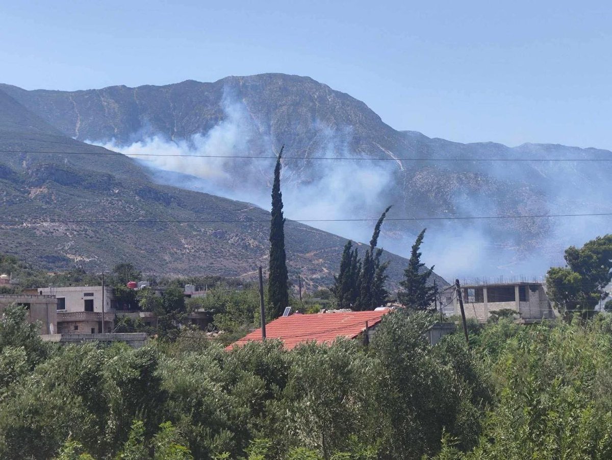 Hama: A fire broke out in the forest lands of the town of Shatha in the Ghab Plain, northwest of Hama.
