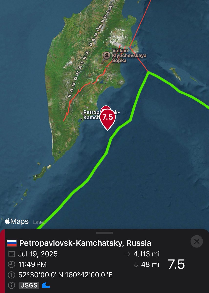 From a 7.2 Earthquake in Alaska to a 7.5 Earthquake in the Waters of the North Pacific Ocean, Russia