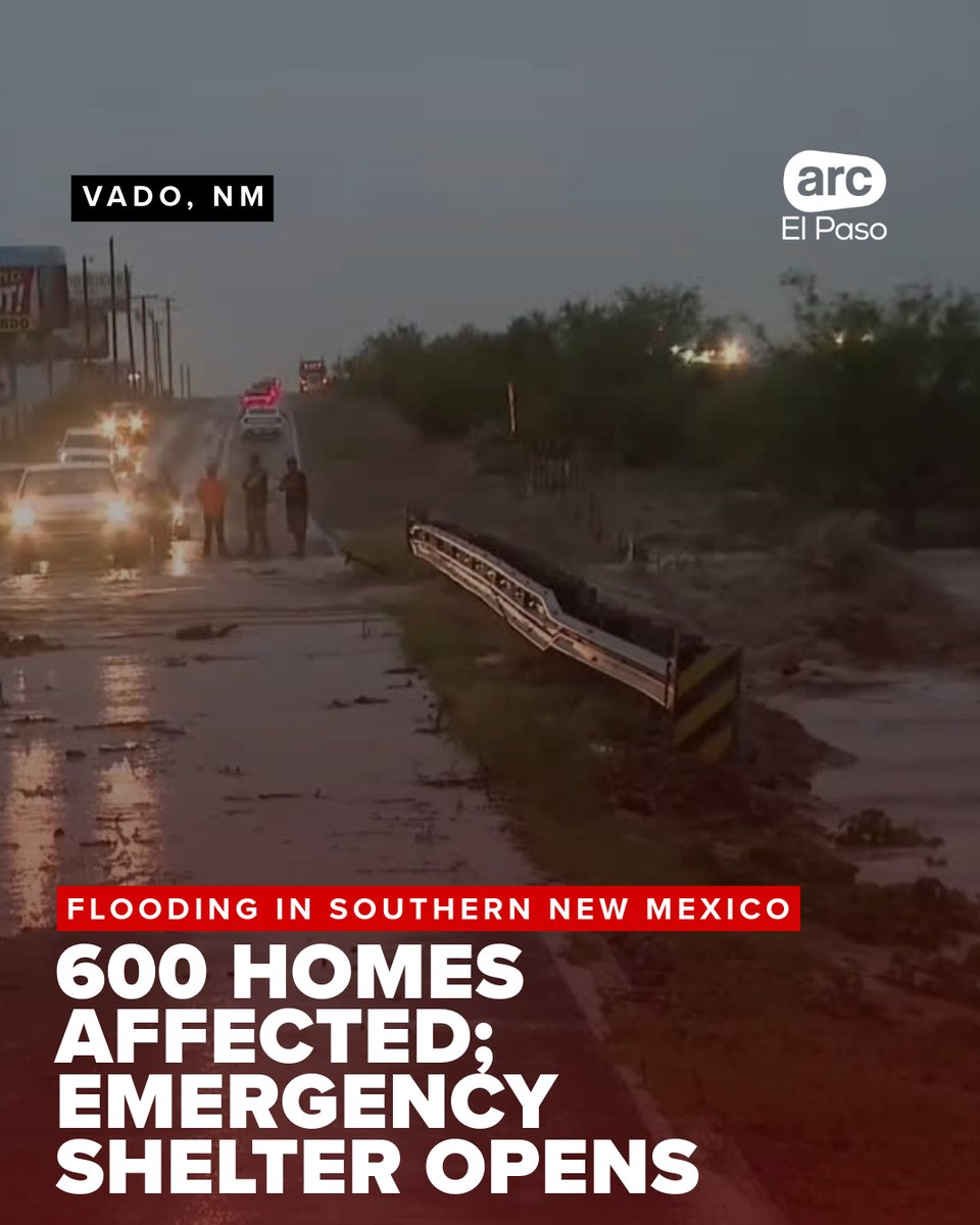 An emergency evacuation shelter was set up in Vado, after 600 homes were impacted by the heavy rainfall and flooding waters