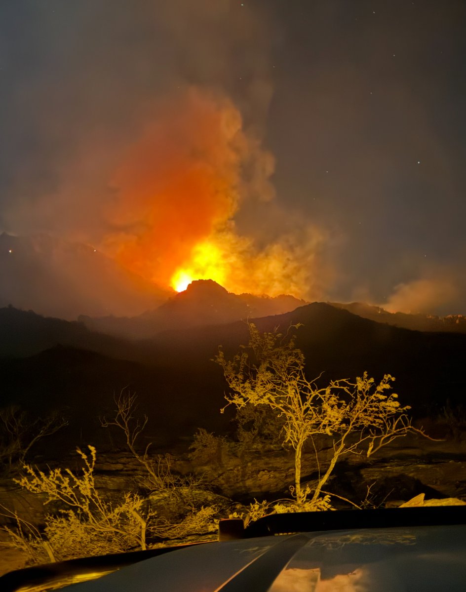 Overnight, firefighters conducted successful firing ops along a 2-track road on the NW side of the fire. They are working south up into a saddle bet. Sadies Peak & Kingsbury Mtn. Today resources will prep the road for add'l firing ops Sun. night as part of overall, full suppression efforts.  The fire was mapped this morning at 866 acres. It remains 10% contained.