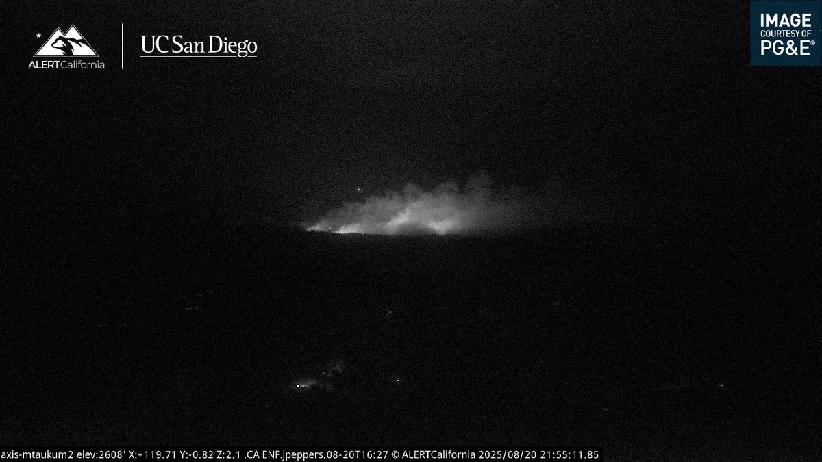 OES Intel 12 has Mapped the CoyoteFire at 551 acres, the Fire is Progressing to the East, with Slow Growth on the Left and Right Flanks. Helitanker 8PJ, 8CH will work the Fire, Ember Cast is quite visible on Cams.OES Intel 12 is Mapping the CoyoteFire, Copter 601 is Released for tonight. Evacuation Warnings remain in place no New Evacuations at this time
