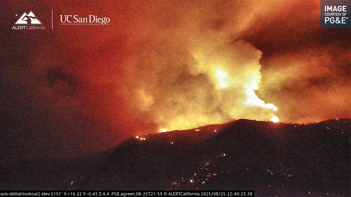 GarnetFire All 3 Helicopters have Declined due to Time and turnarounds. The Fire is still continuing to pushing Northwest towards Balch Camp and is burning in Patterson Bluffs, Crews are still not engaging.