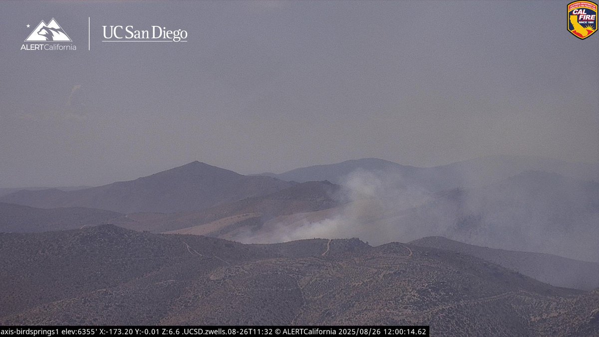 New Brush Fire Dove Springs Canyon Road, Kelso Valley, Kern County.50  acres, Slow Rate of Spread