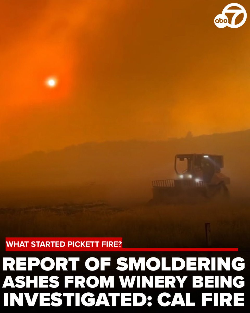 CAL FIRE confirmed Thursday night it is looking into a report of smoldering ashes from a winery which might have sparked the Pickett Fire in Napa County