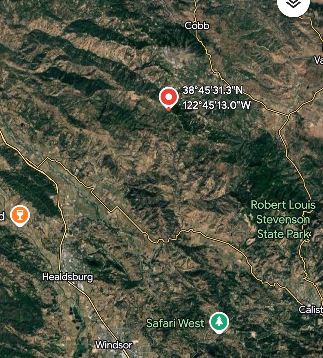 HopeFireLocation: Near Pine Flat Rd and Hope Rd in The Geysers (Sonoma County)Time of Dispatch: