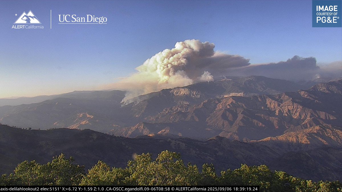 GarnetFire From Sierra National Forest the Fire remains East of Dinkey Creek burning at a low intensity right now, the Fire North of Indian Rock is burning towards Turtle Creek.Firing Operations will be conducted around Buck Meadowith House Meadow