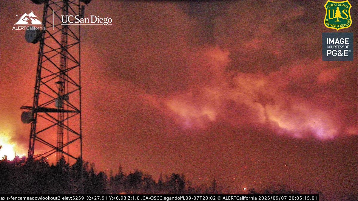 GarnetFire From Sierra National Forest earlier Night Flying Helicopters were Available.Currently Helco Copter 9HR is overhead, not sure if we’ll see Helitankers head to the Fire he’s doing a Recon on the Fire right now