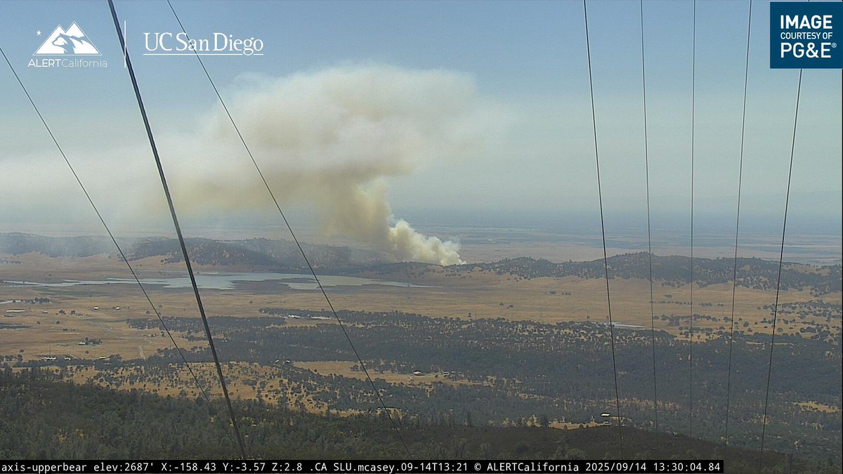 New Brush Fire Rock Creek Road, Salt Springs Valley Reservoir, Calaveras County.15-20 acres, Moderate