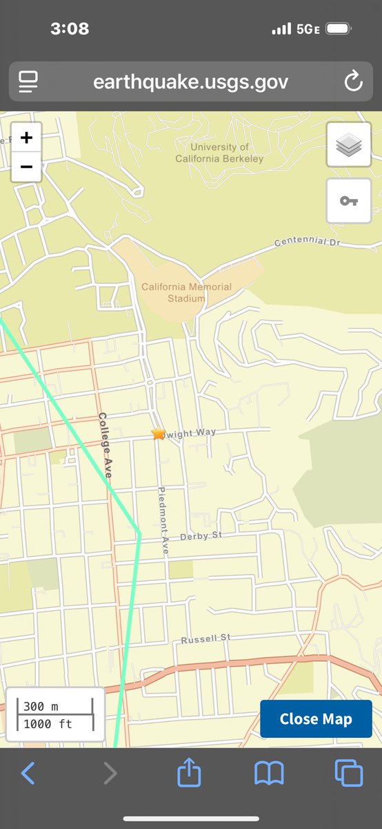 Magnitude 4.6 quake jolts people awake at 2:56 a.m. in Berkeley. Epicenter near Dwight & Piedmont