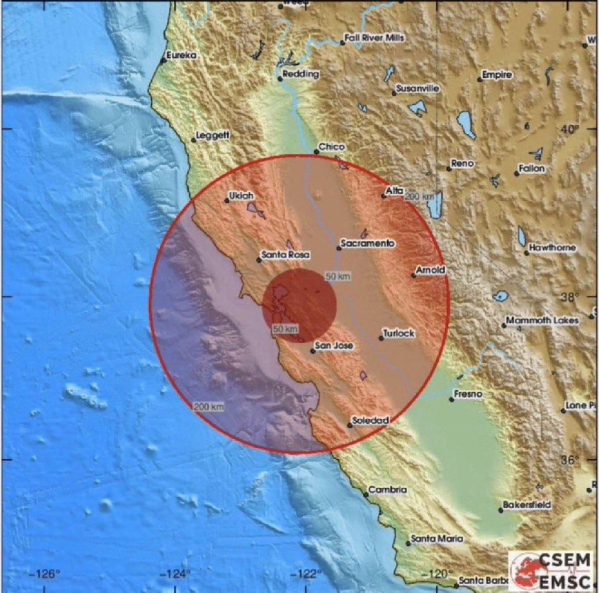San Francisco / California Quake Swarm in the Bay Area. Largest so far has been a 4.0 about 30 minutes ago.Another Earthquake just struck the Bay Area