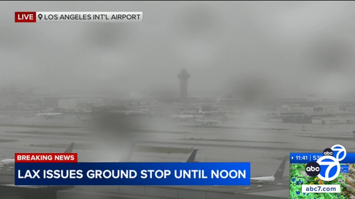 LAX issues ground stop due to thunderstorms