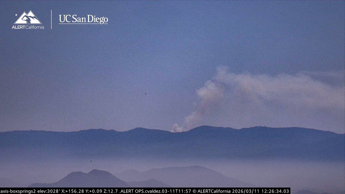 Smoke above Palomar Mountain this is a 30 acre prescribed burn, in San Diego County