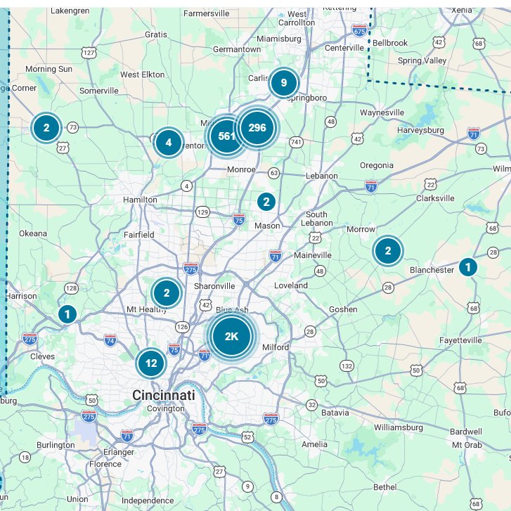 3, 000 Duke Energy customers mostly across Hamilton and Butler Counties are without power as scattered strong storms moved through earlier.