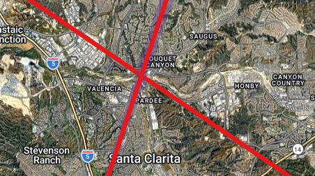New vegetation fire - KnightFire Santa Clarita Wash near Bouquet Cyn Rd