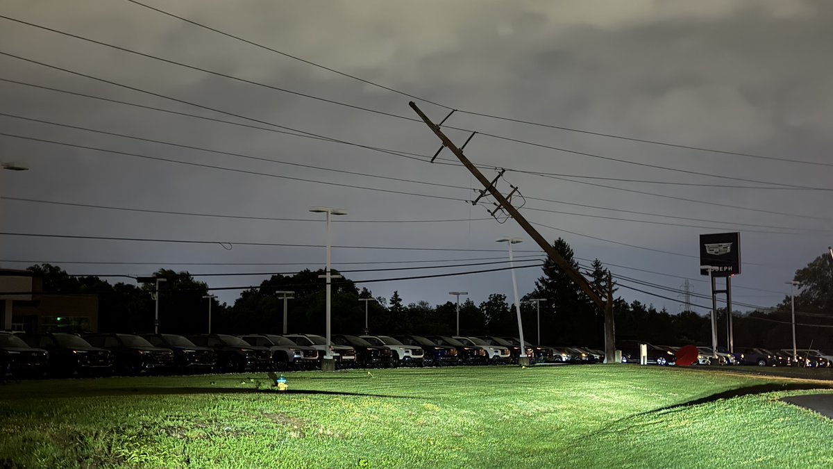 Massive power line toppled in Florence, Kentucky.