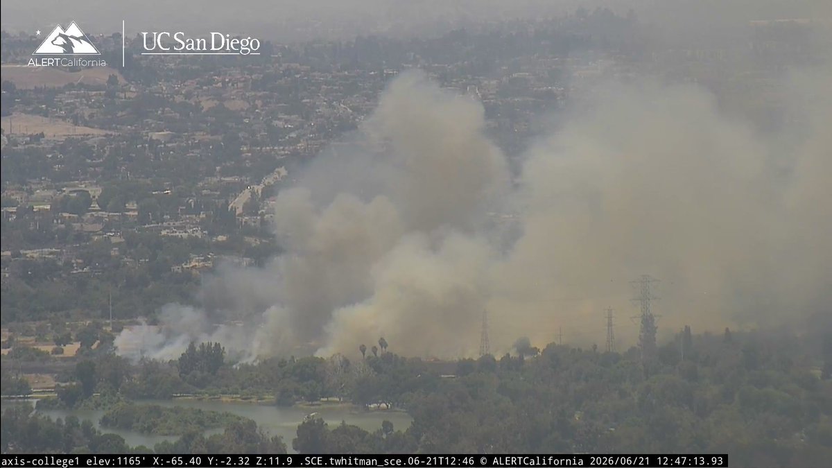 RiverFire The Fire is 2 acres, Moderate Rate of Spread, Potential for 5 acres, burning on flat land and thick brush.RiverFire Aircraft Assisting. LACoFD Copters 11, 21, Helitanker 55. This is located at Rosemead Blvd, El Monte, Los Angeles County