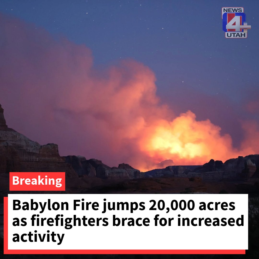 The Babylon Fire burning in San Juan County increased by 20,000 acres in the last day, according to an update from fire officials Wednesday