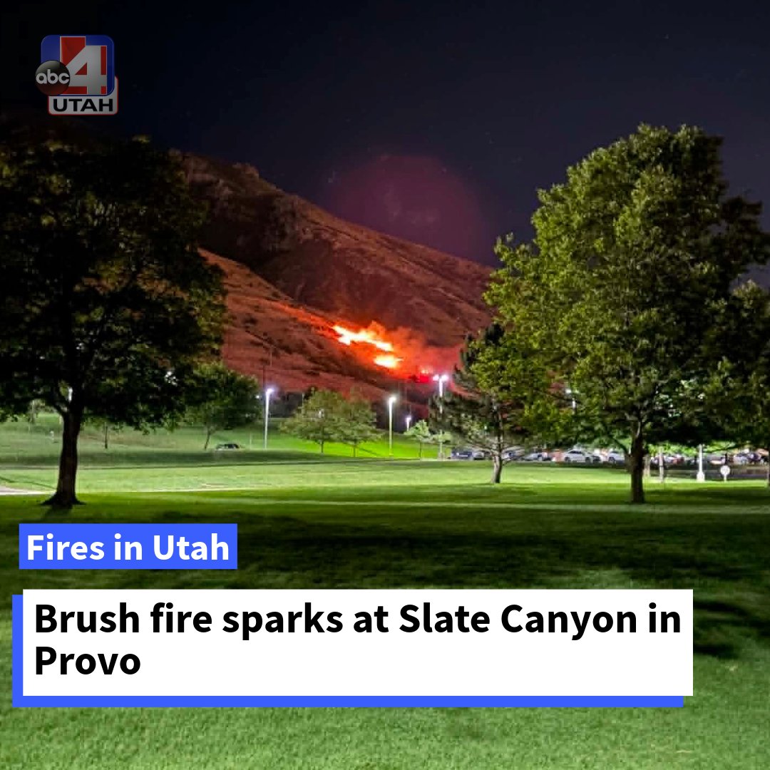 Crews are battling a brush fire that started on Saturday evening on Slate Canyon in Provo