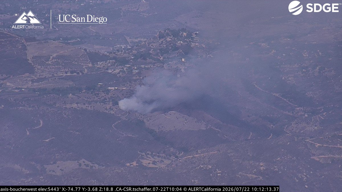 This is the RainbowFire 3-5 acres, Moderate Rate of Spread, with a Potential Structure Threat in the next 15-20 minutes. New Brush Fire Rainbow Crest Road, Rainbow, San Diego County. Air Attack 310, Air Tankers 72, 73 is enroute