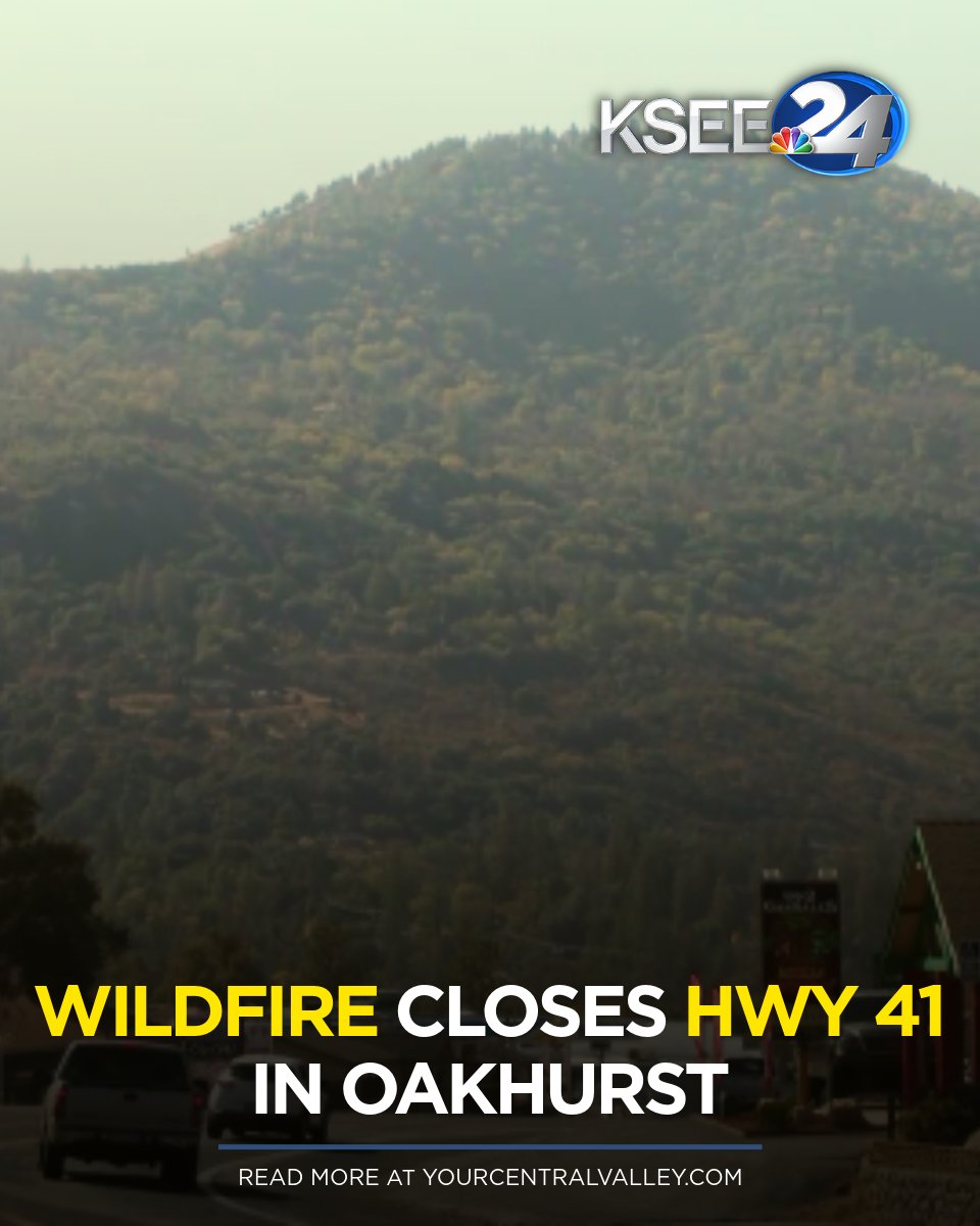 A portion of Highway 41 through Oakhurst is closed after a wildfire ignited Thursday afternoon