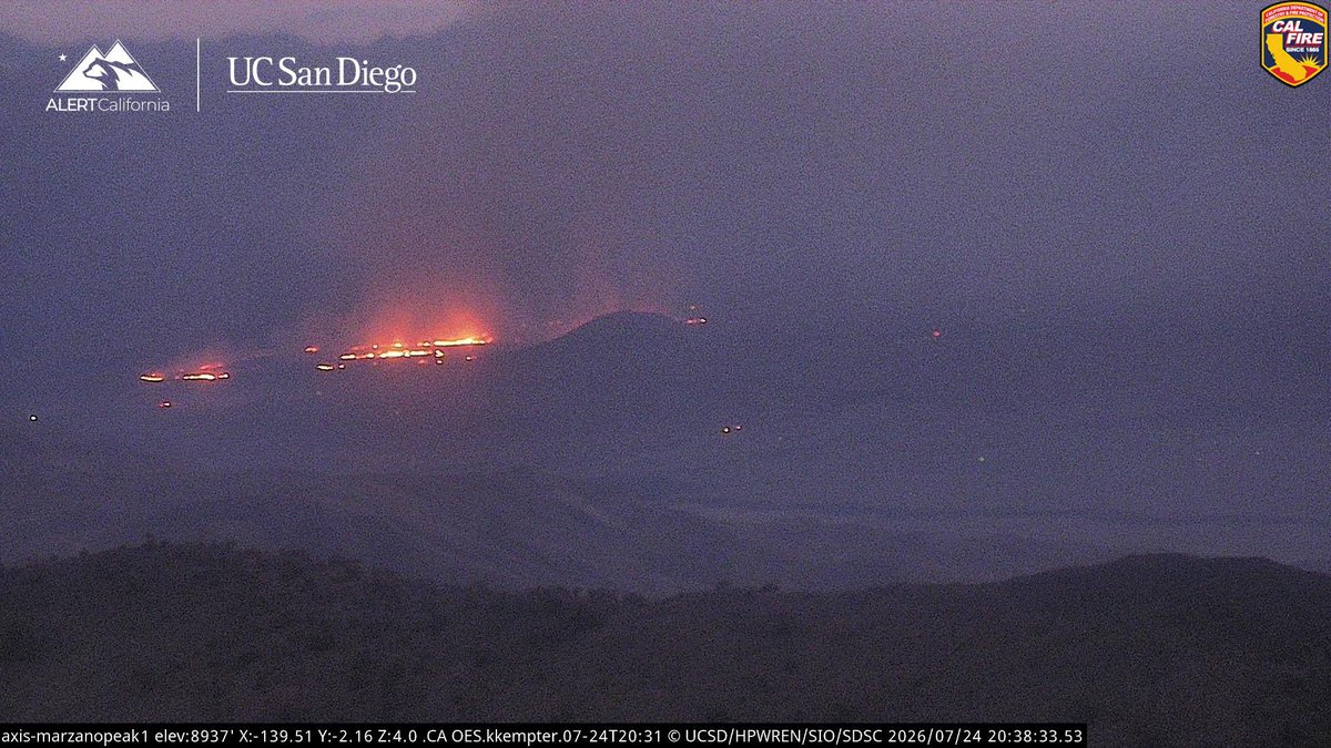 OES Intel 24 is Mapping the CinderComplex that is the 53Fire/54Fire Located West of Highway 395, North of the Rock Fire. The RockFire is its own Incident not apart of the Complex. Helitankers 7PJ and 9PJ are Assigned tonight.The RockFire