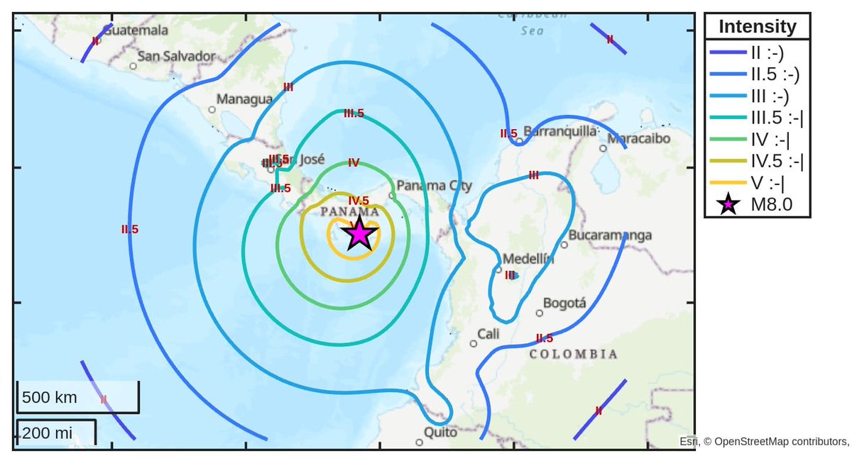 A magnitude 8.0 earthquake has struck Panama